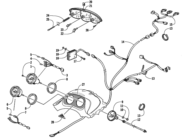 HEADLIGHT, INSTRUMENTS, AND WIRING ASSEMBLIES