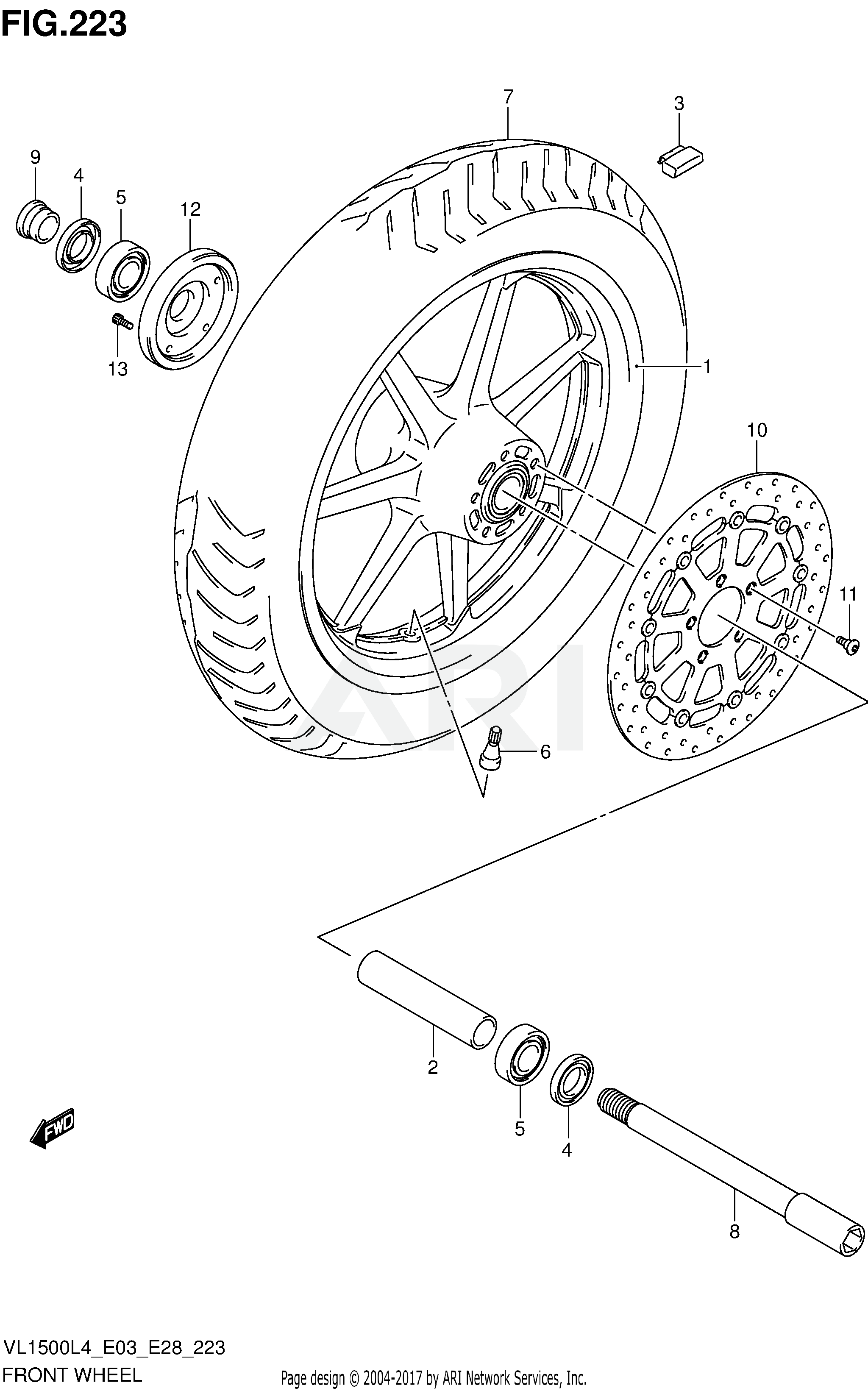 FRONT WHEEL (VL1500L4 E28)