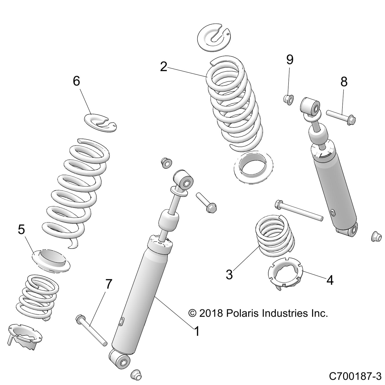 SUSPENSION, REAR SHOCK MOUNTING - Z19VHA57F2 (C700187-3)