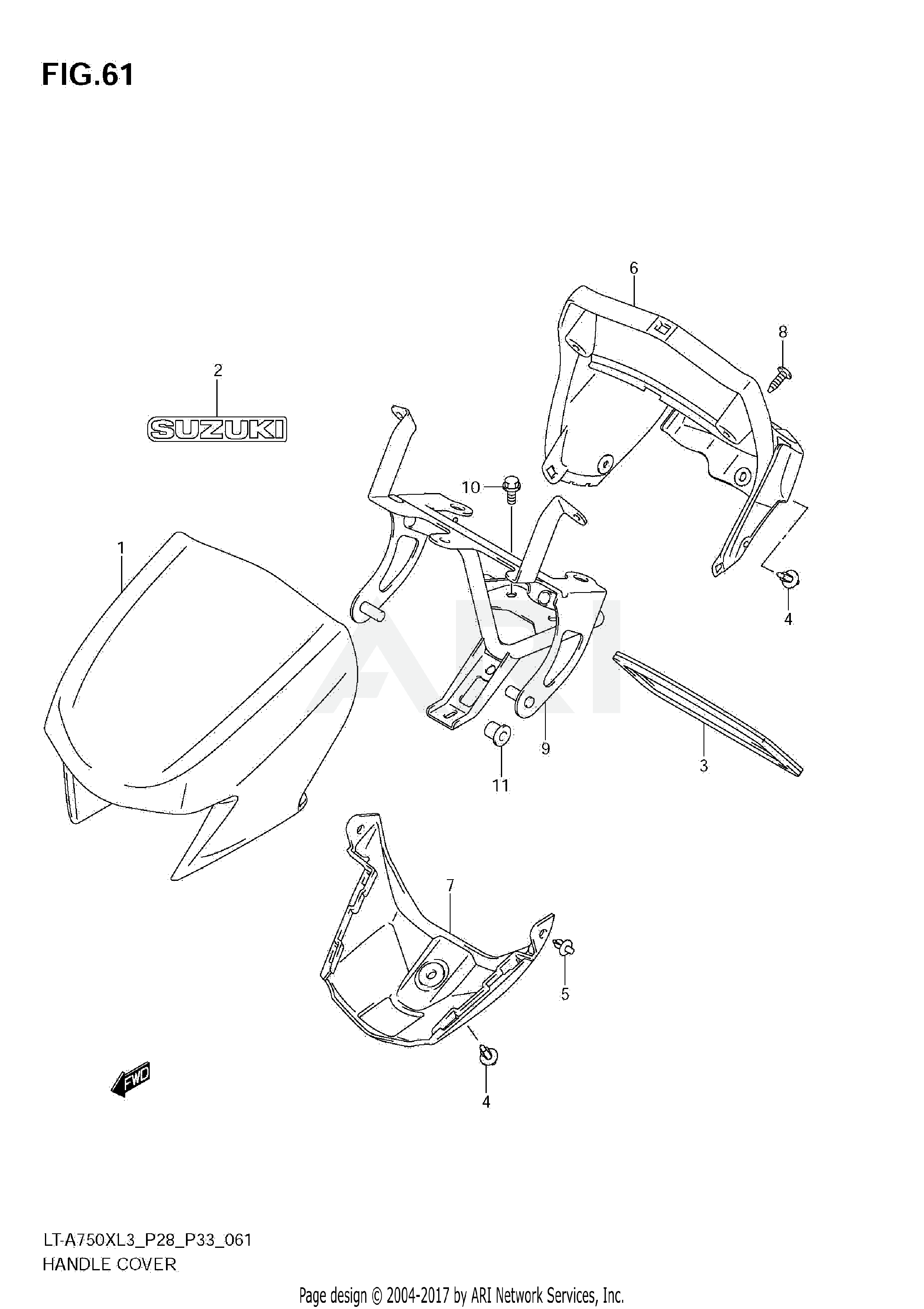 HANDLE COVER (LT-A750XL3 E33)