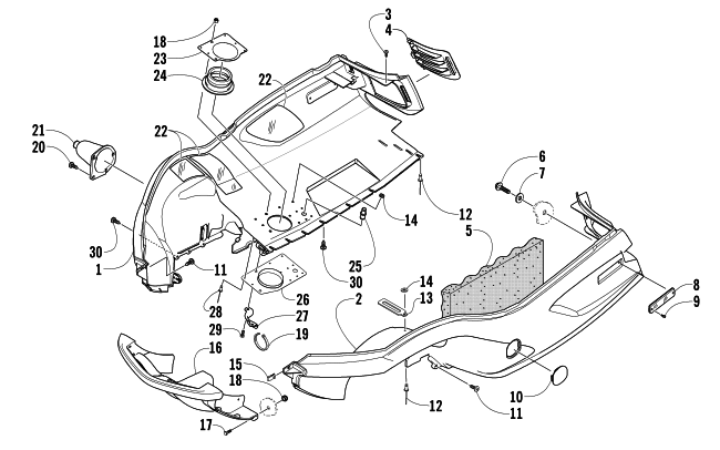 BELLY PAN AND FRONT BUMPER ASSEMBLY