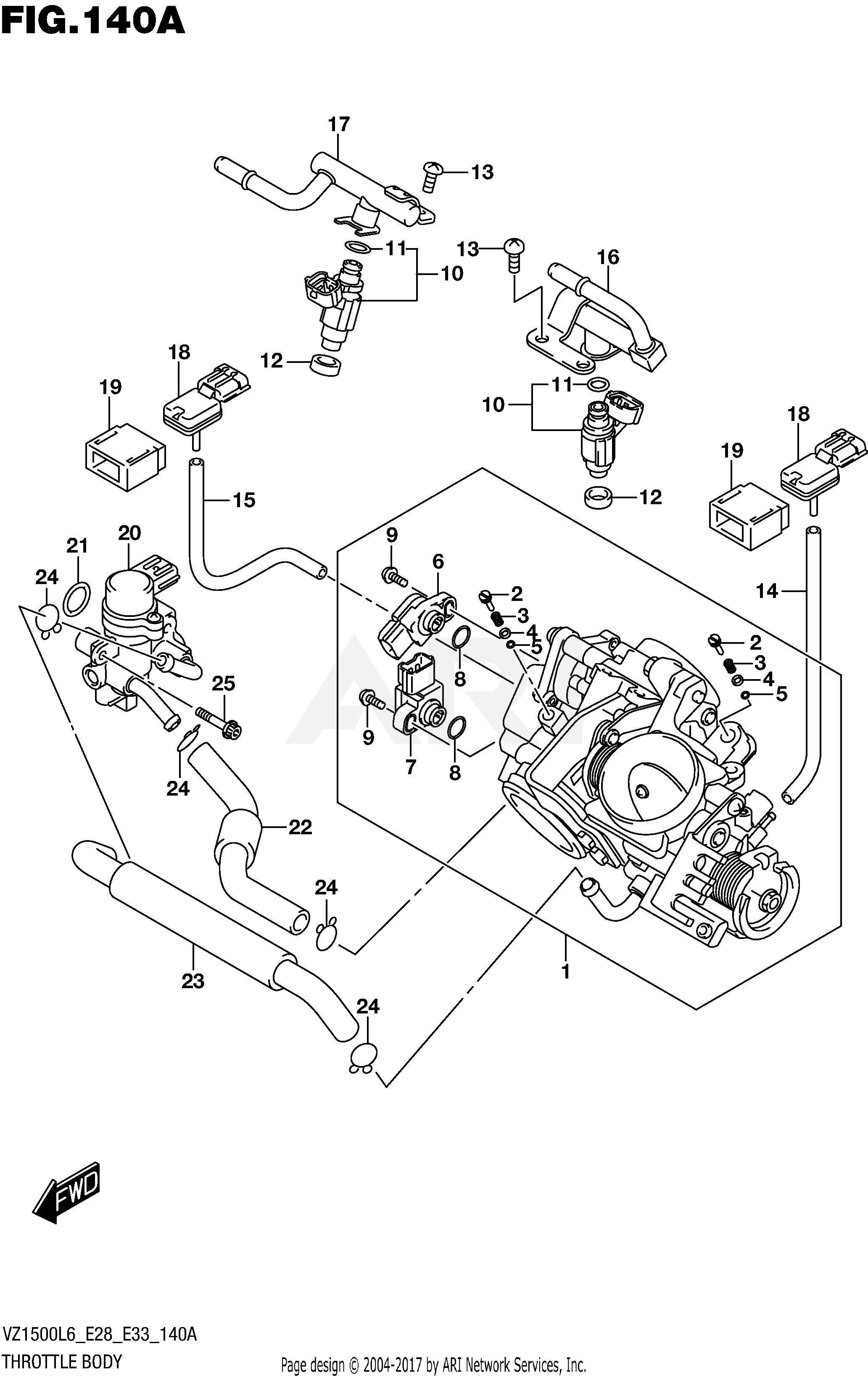 THROTTLE BODY (VZ1500L6 E28)