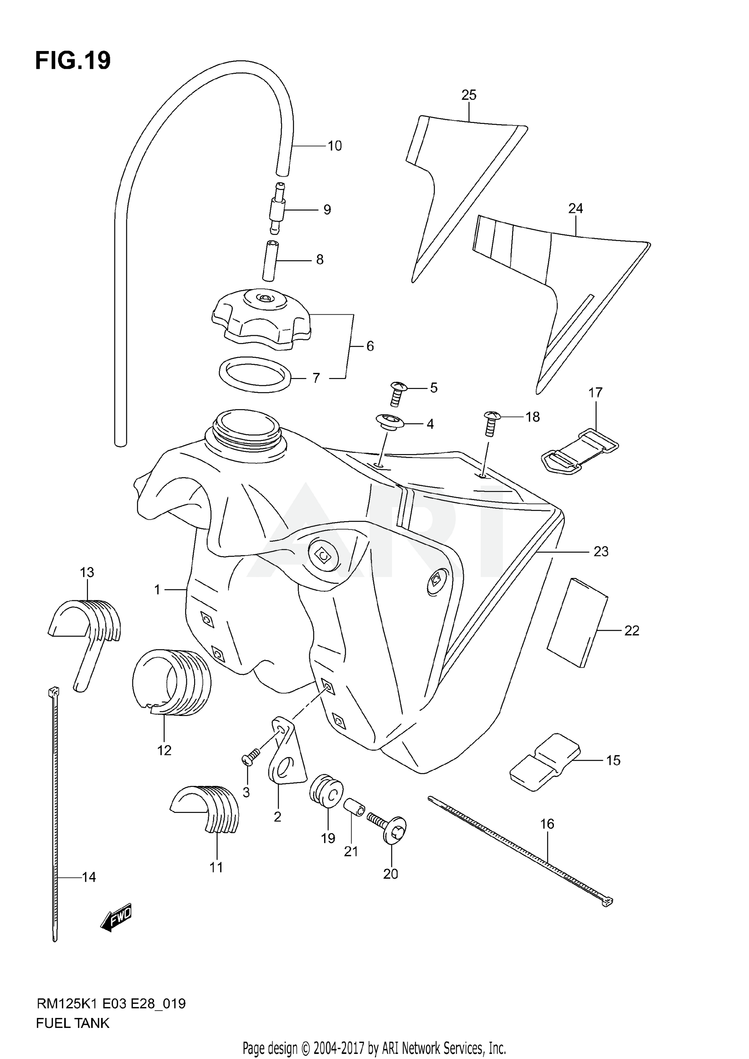 FUEL TANK (MODEL K1/K2/K3)