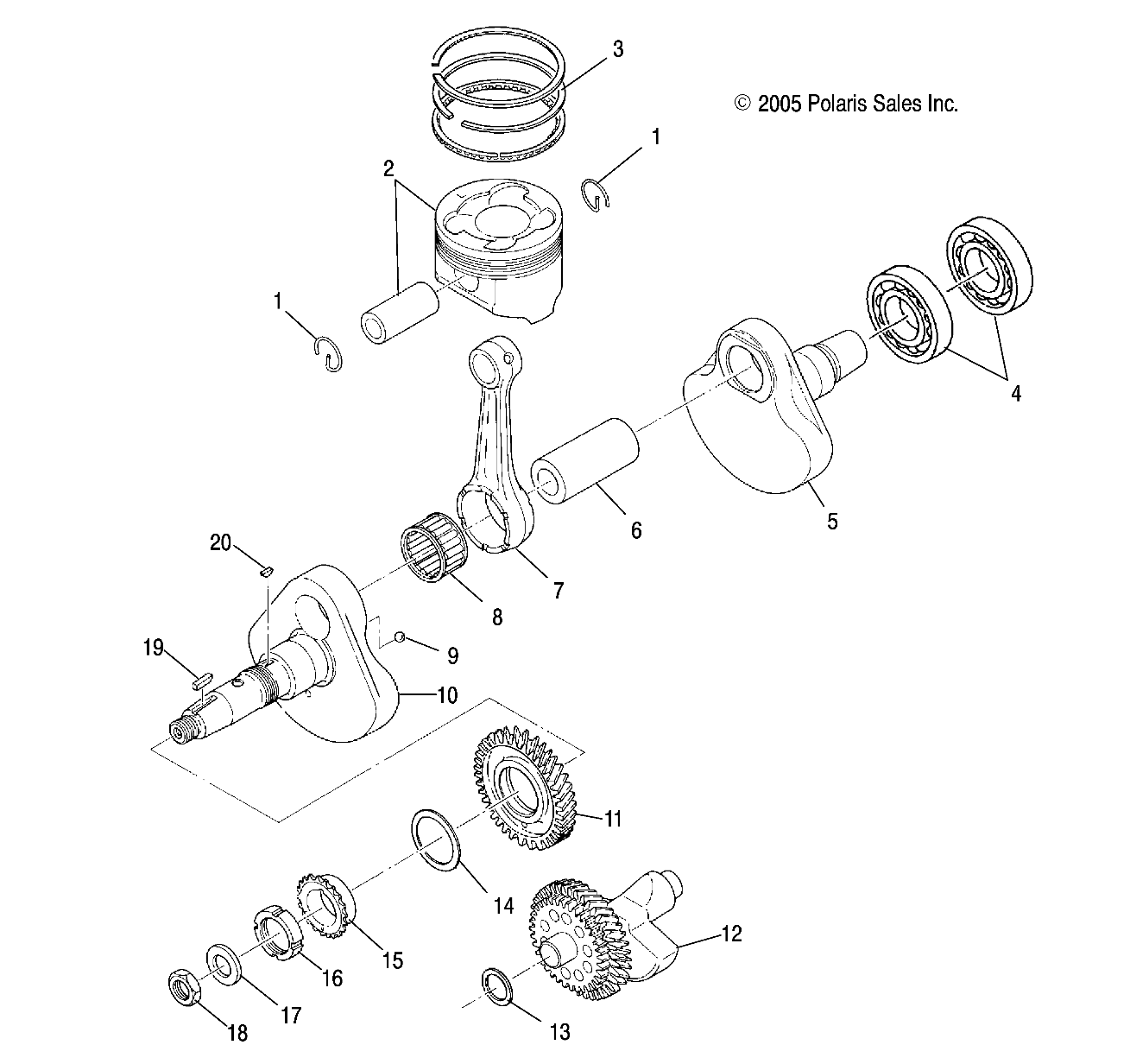 ENGINE, CRANKSHAFT and PISTON - A07CL50AA (4999201649920164D06)