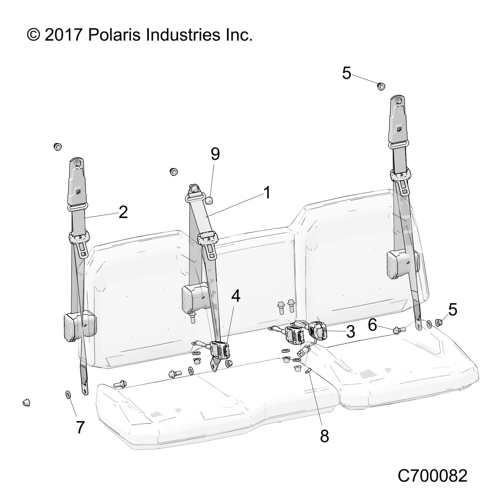 BODY, SEAT BELT AND MOUNTING - R20RRM99AL (C700082)