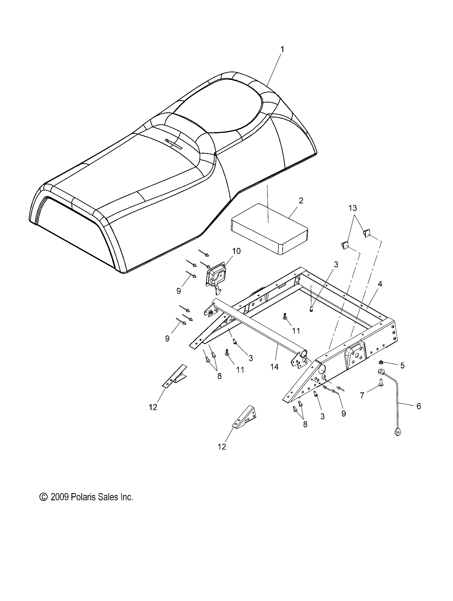 BODY, SEAT ASM. - S13PU7ESL/EEL (49SNOWSEAT10WIDE)