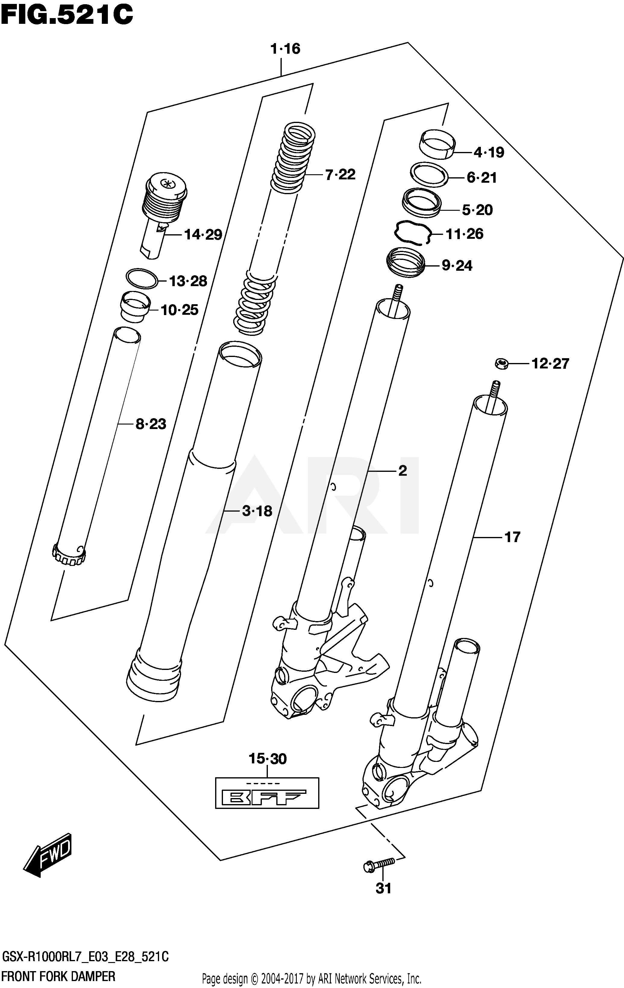 FRONT FORK DAMPER (GSX-R1000RL7 E33)