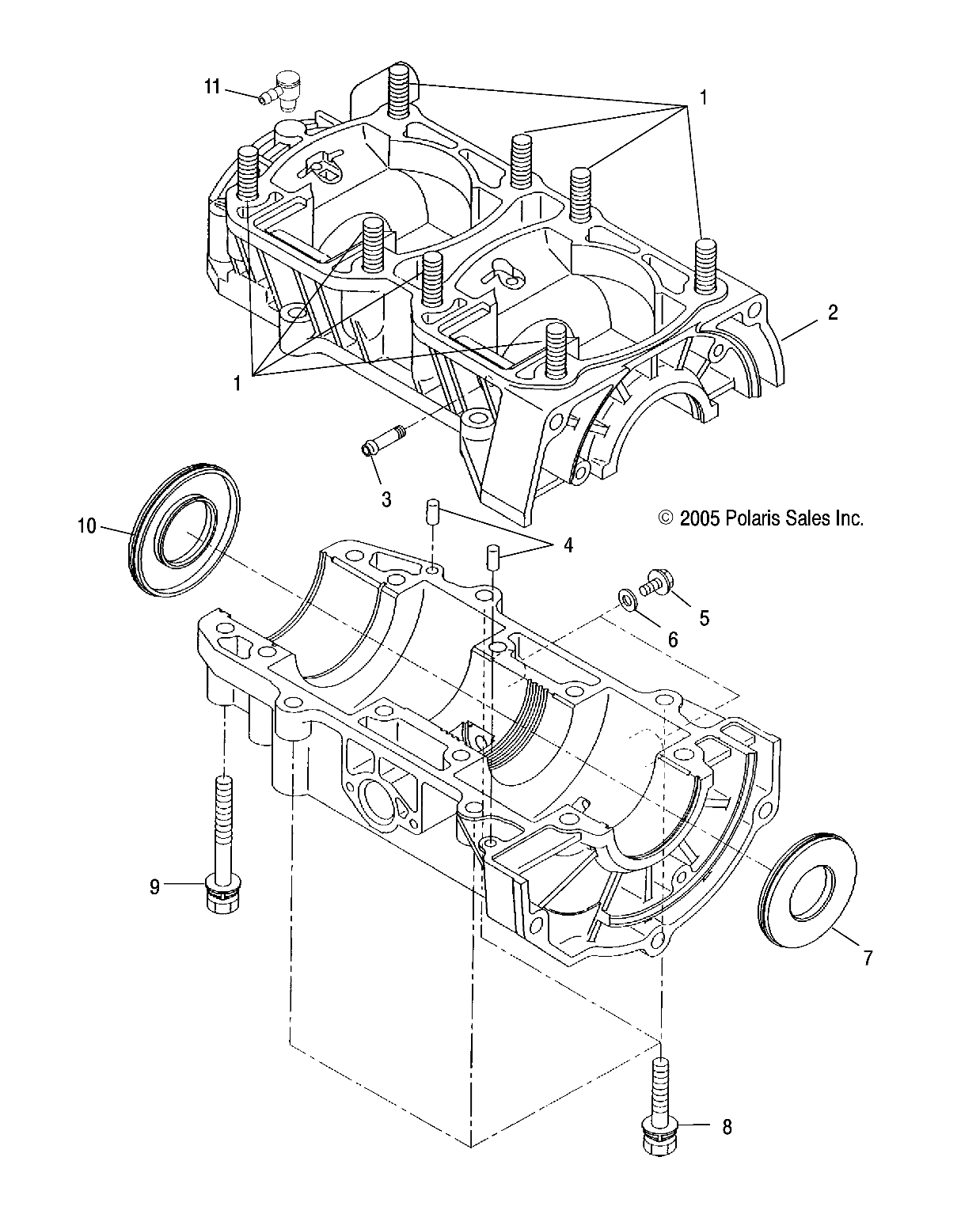 ENGINE, CRANKCASE - S20CED5BSL/BSU (4997239723C10)