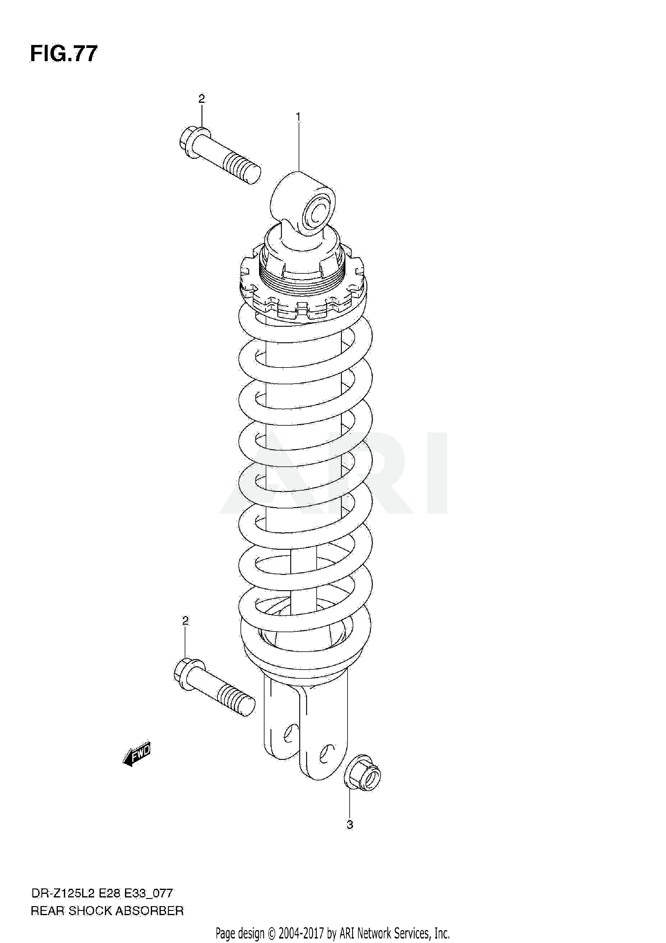 REAR SHOCK ABSORBER (DR-Z125L E33)