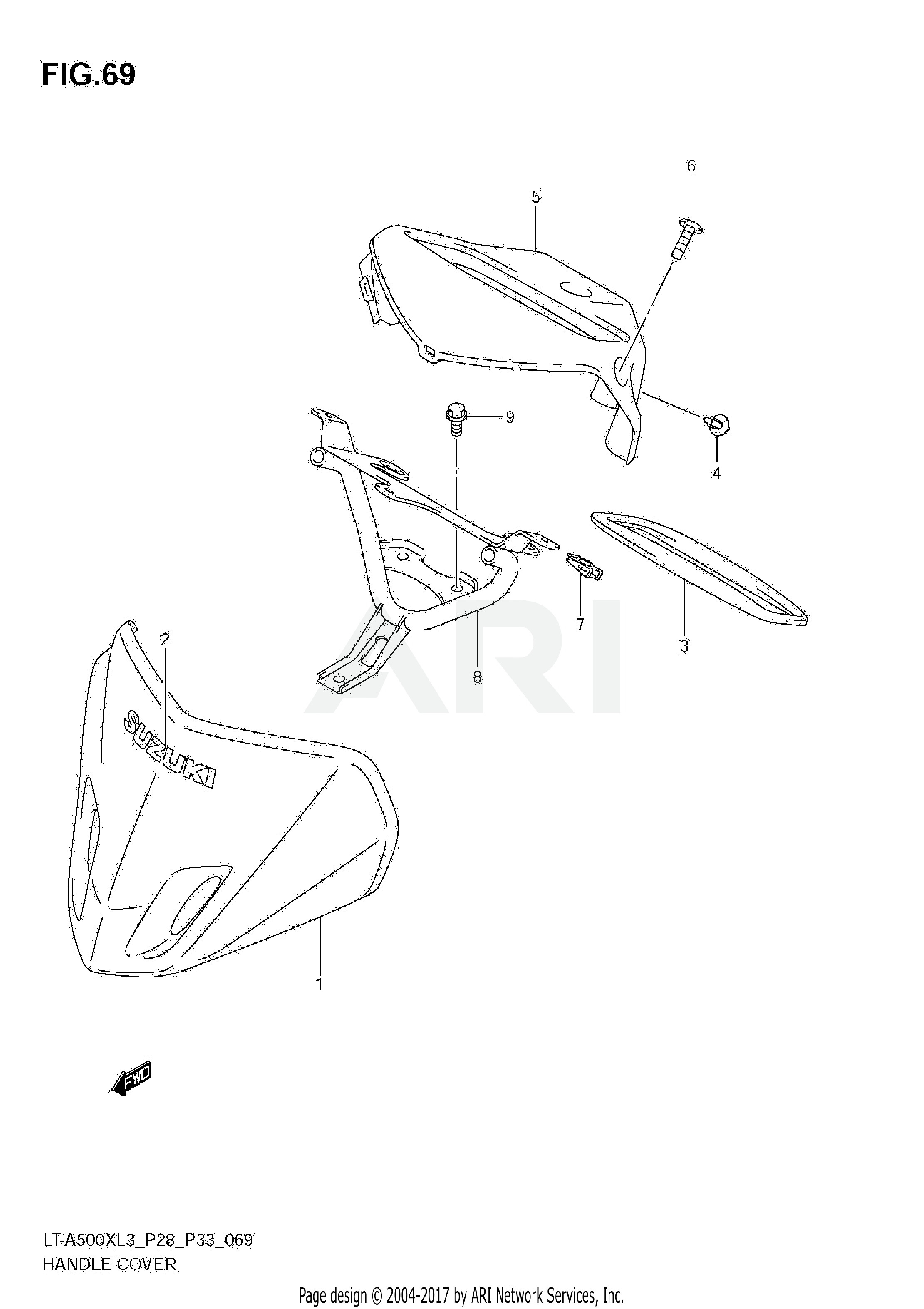 HANDLE COVER (LT-A500XZL3 E28)