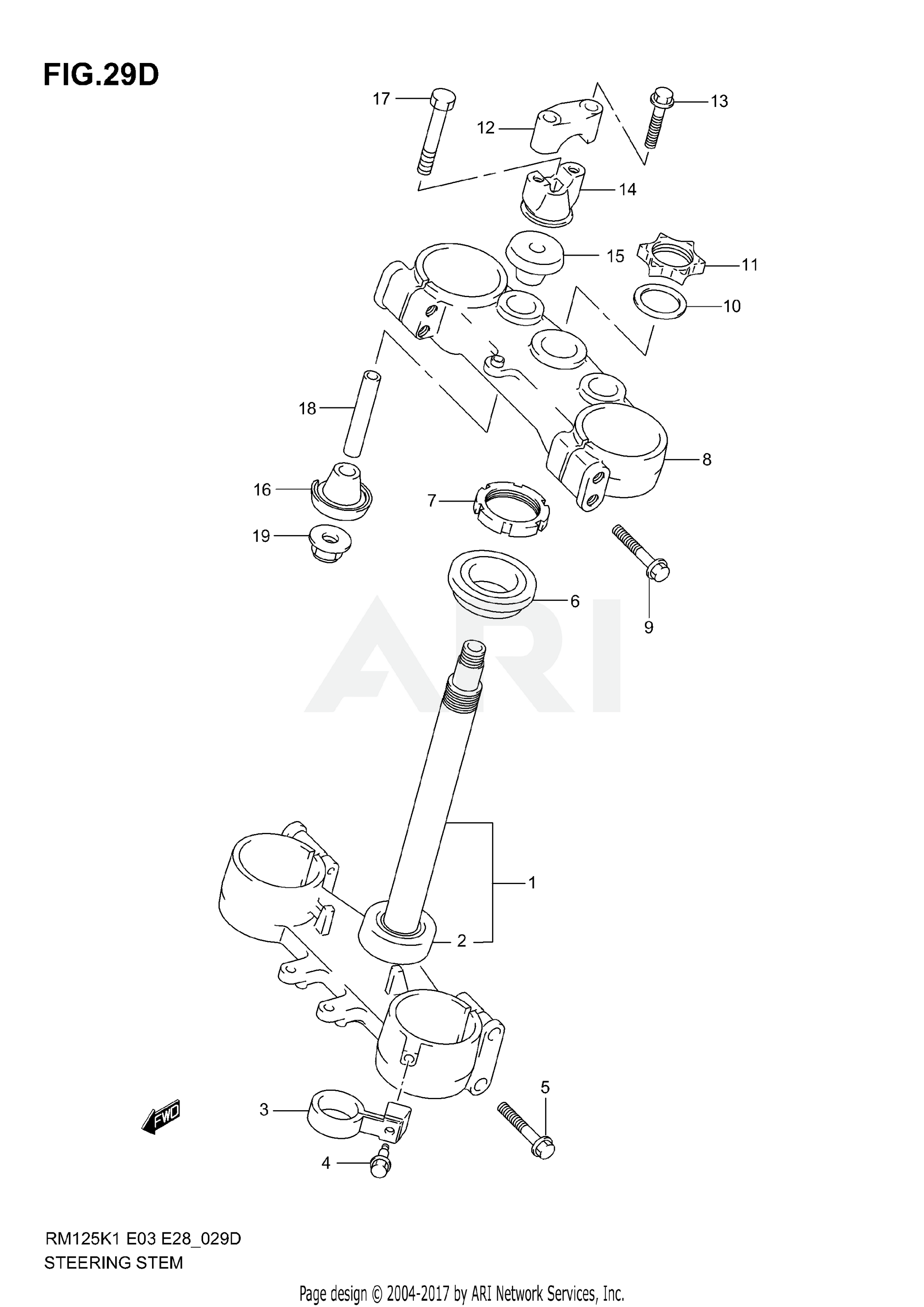 STEERING STEM (MODEL K5)