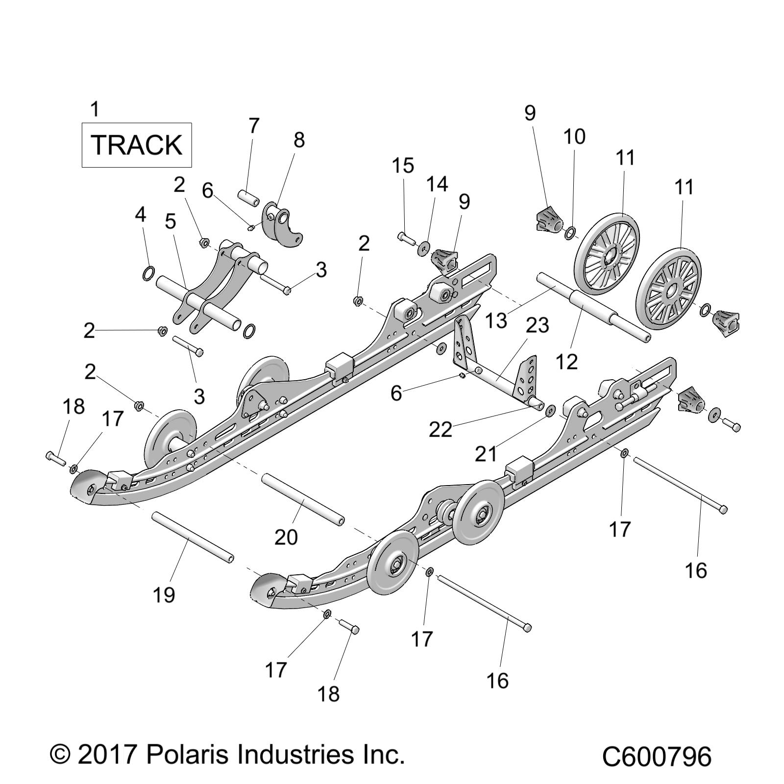 SUSPENSION, REAR and TRACK - S20CBA6GSL (C600796)