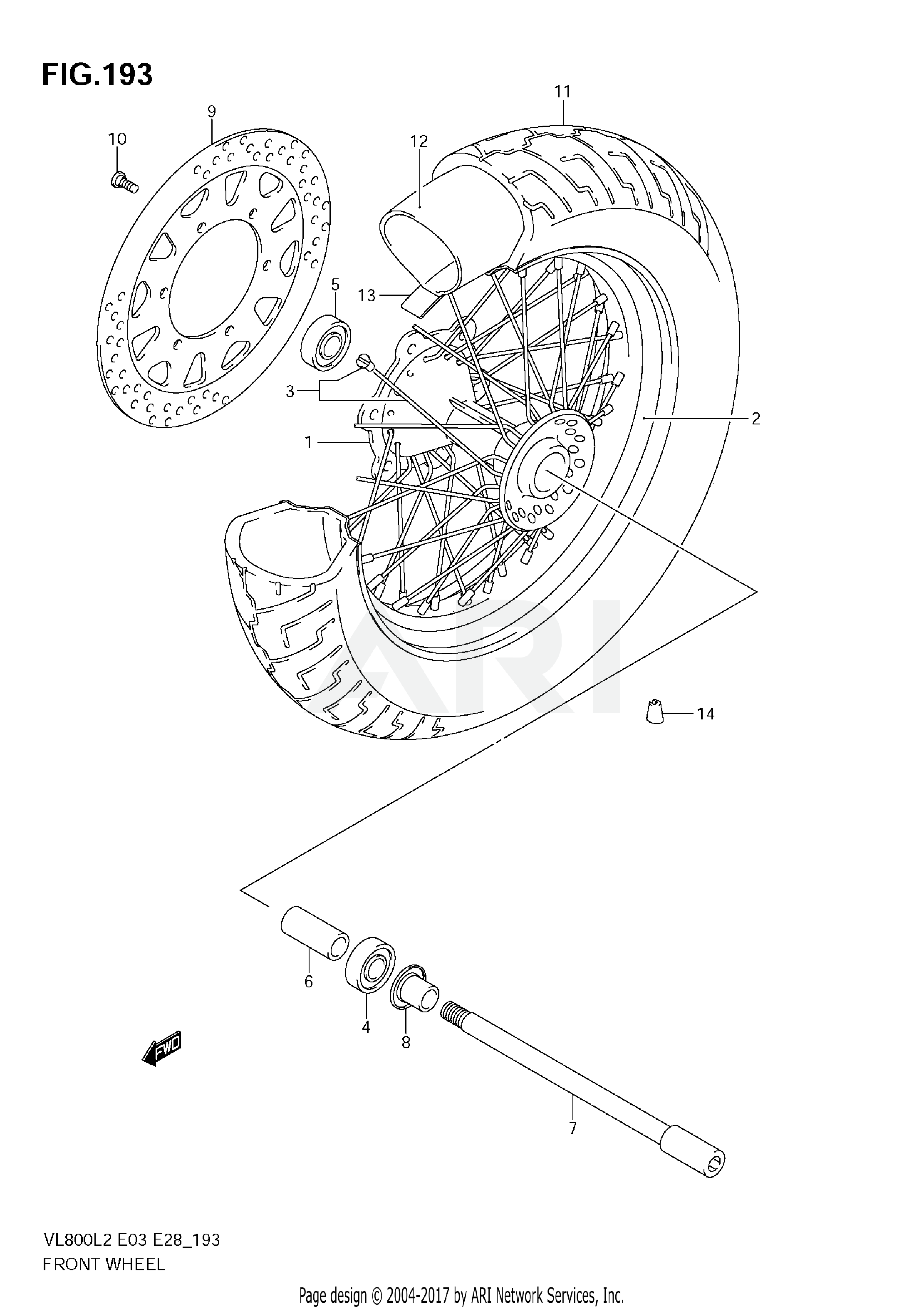 FRONT WHEEL (VL800  E33)