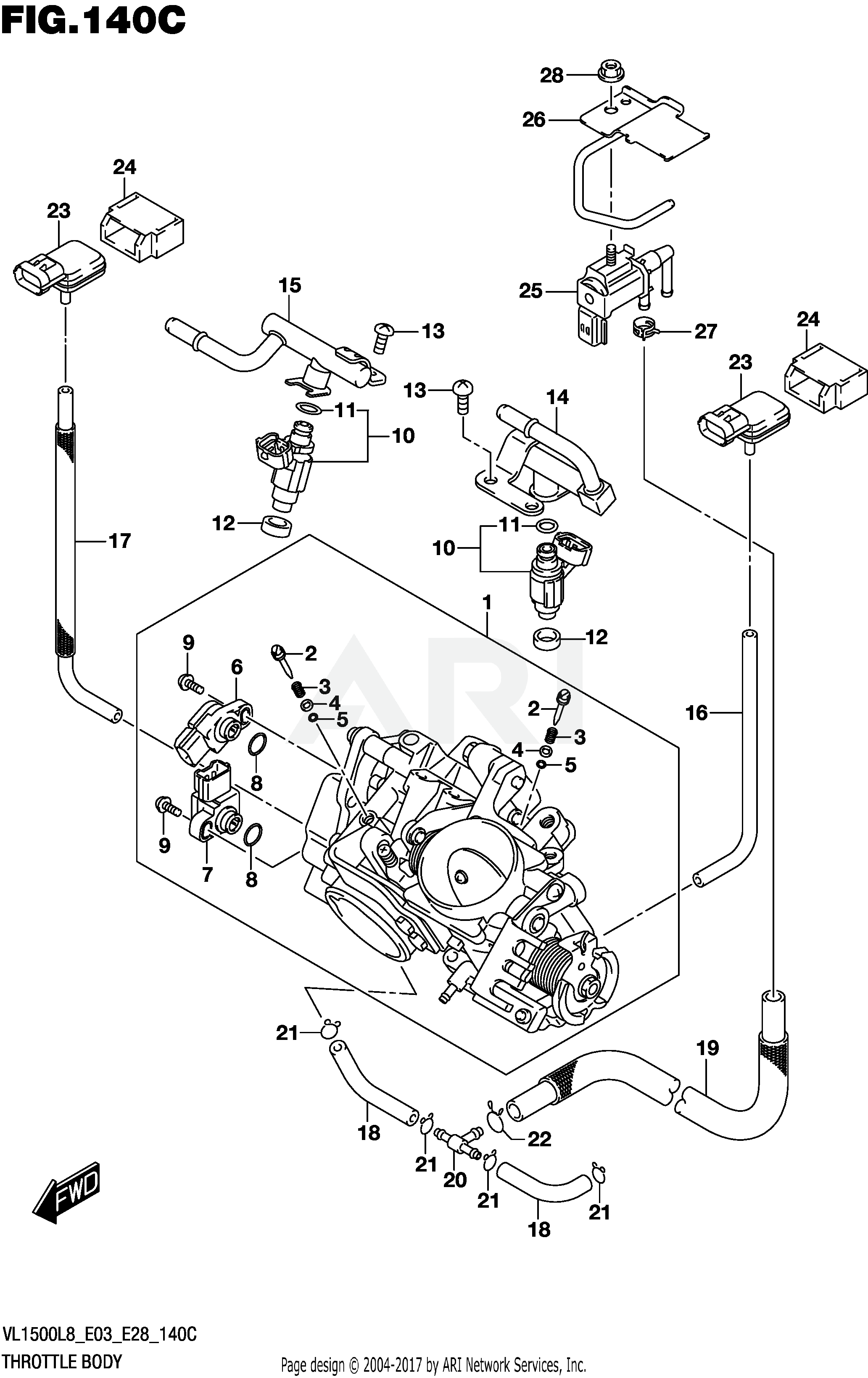 THROTTLE BODY (VL1500BL8 E33)