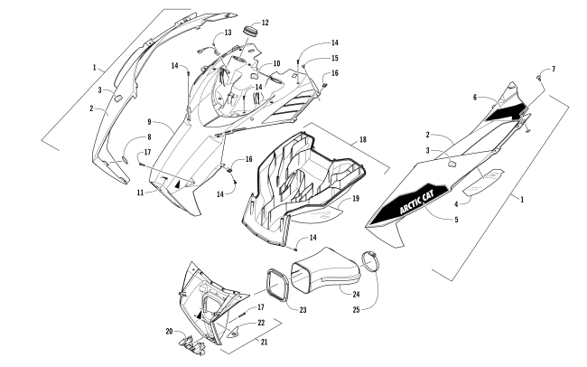 HOOD AND AIR INTAKE ASSEMBLY