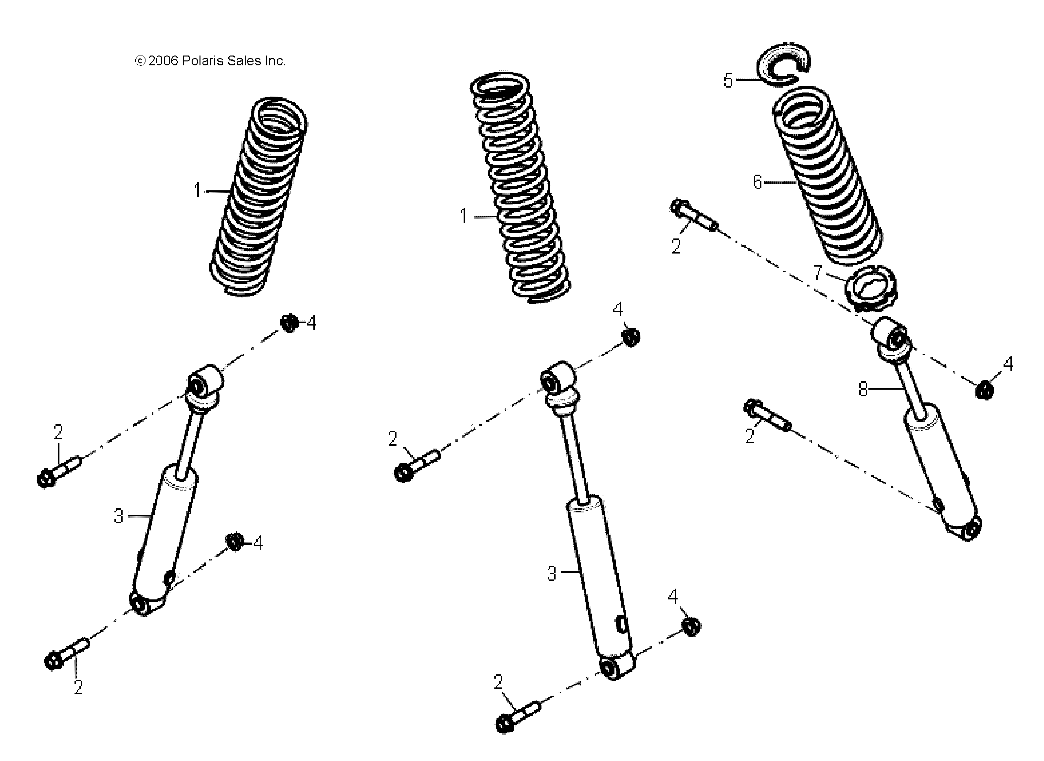 SUSPENSION, SHOCKS - A11KA05AB/AD (49ATVSUSP07PRED50)