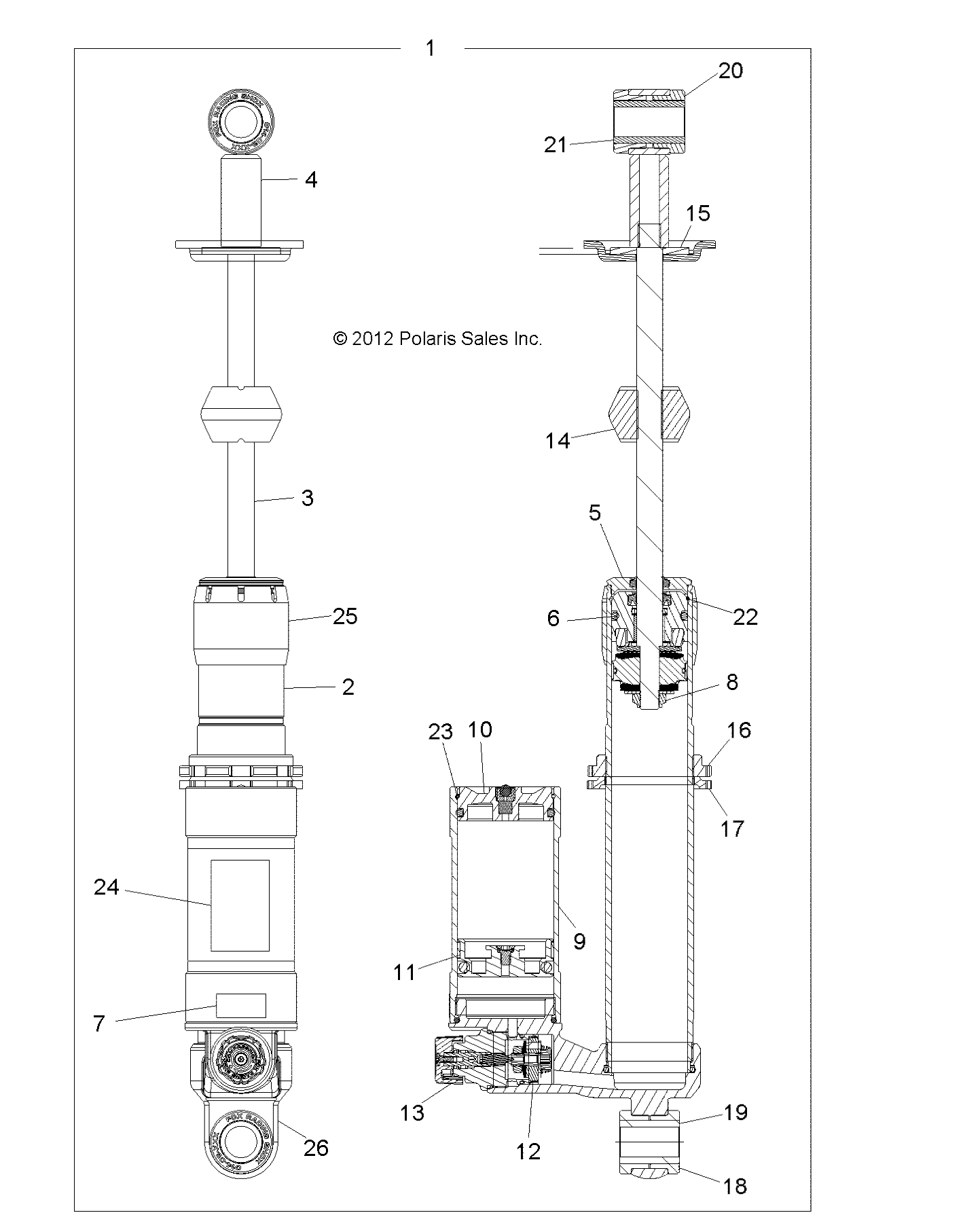 SUSPENSION, SHOCK, REAR - A13GH8EFK (49ATVSHOCKRR7043856)