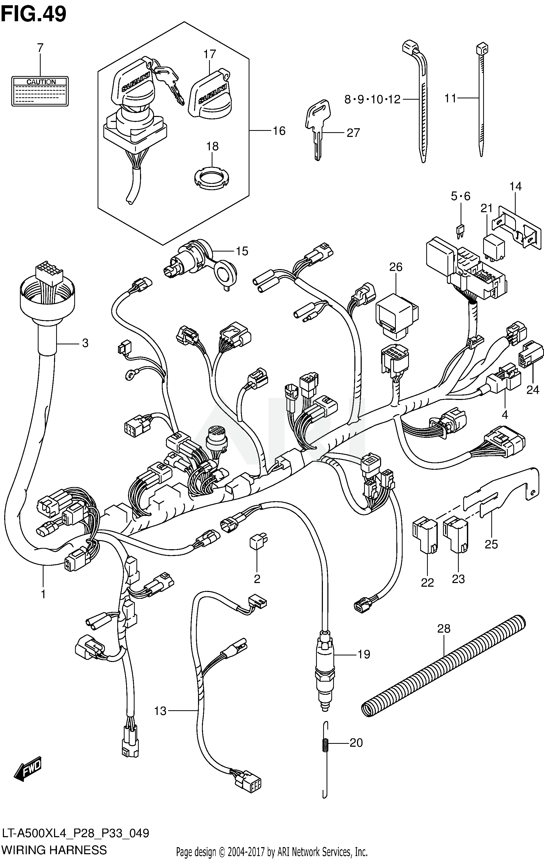 WIRING HARNESS (LT-A500XZL4 P33)