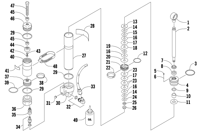 REAR SUSPENSION REAR ARM SHOCK ABSORBER