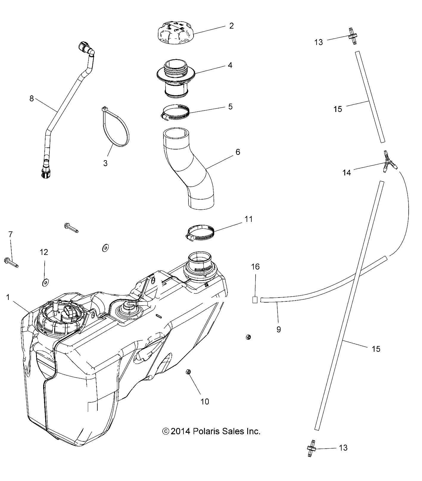 BODY, FUEL TANK - A15SVE95FW (49ATVFUEL15SCRM1)