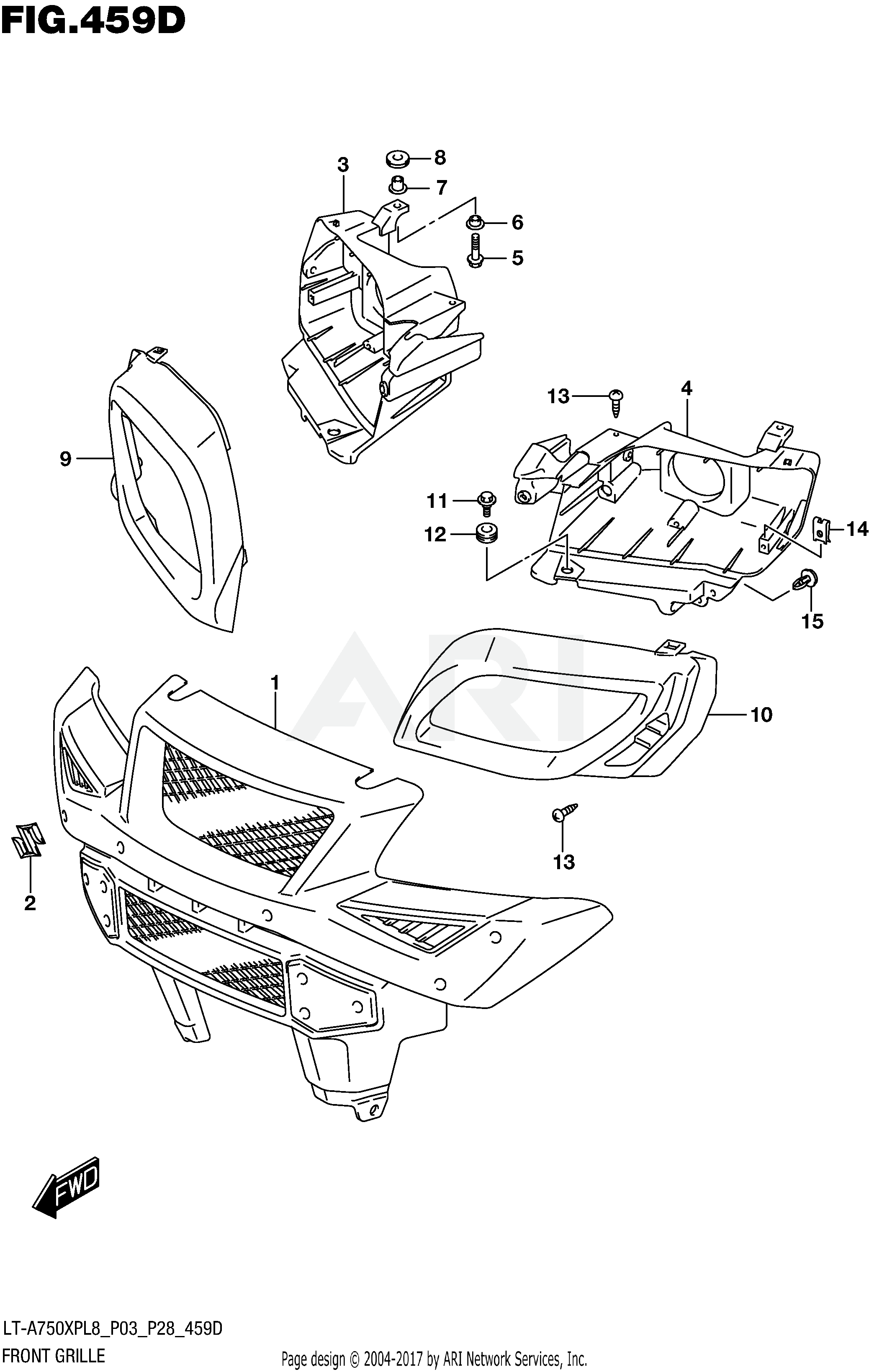 FRONT GRILLE (LT-A750XPBL8 P03)