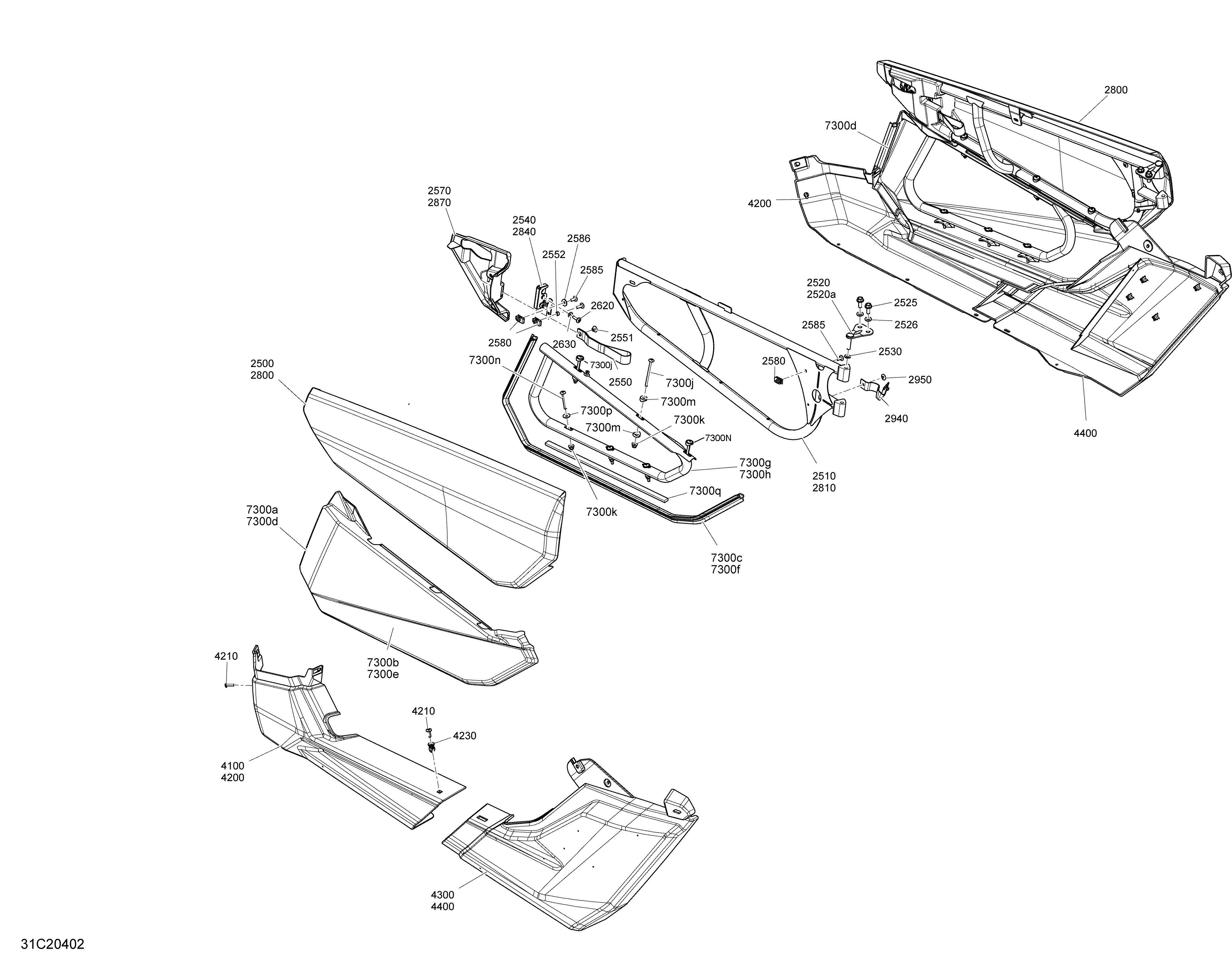 Body - Door Section - XMR - Manta Green