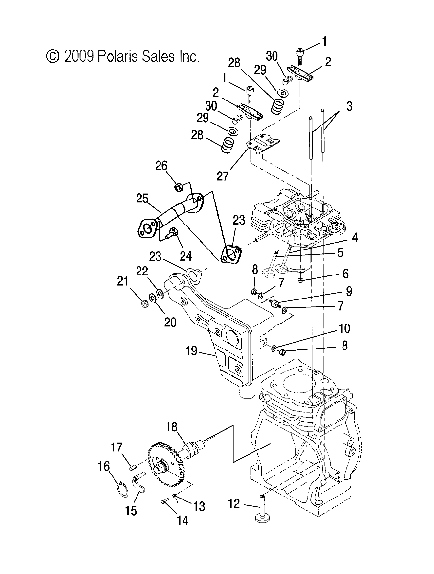 ENGINE, EXHAUST - S17WAA1ASA/AEA (49SNOWEXHAUST10120)