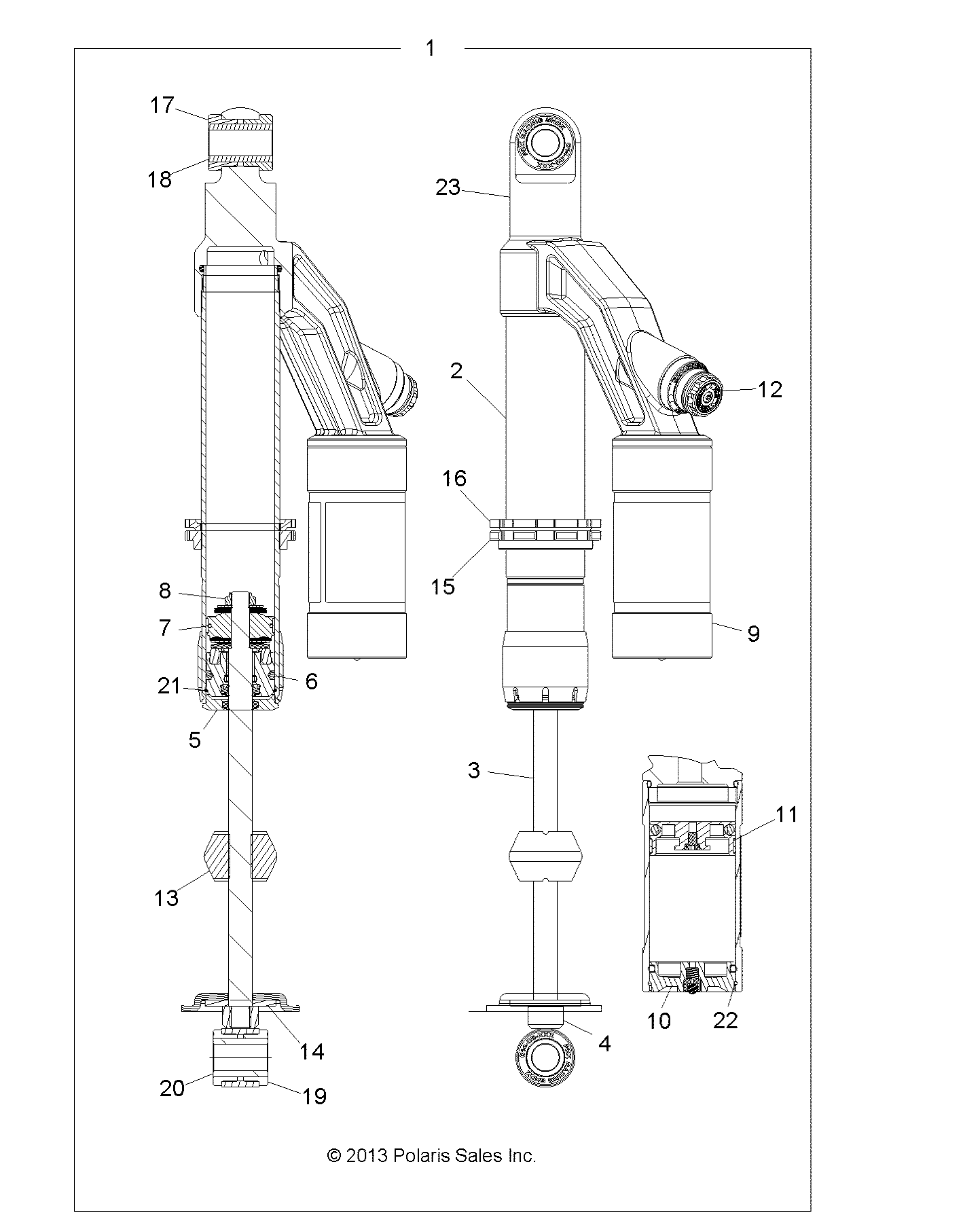 SUSPENSION, SHOCK, REAR - A15SVE95FW (49ATVSHOCKRR7044080)