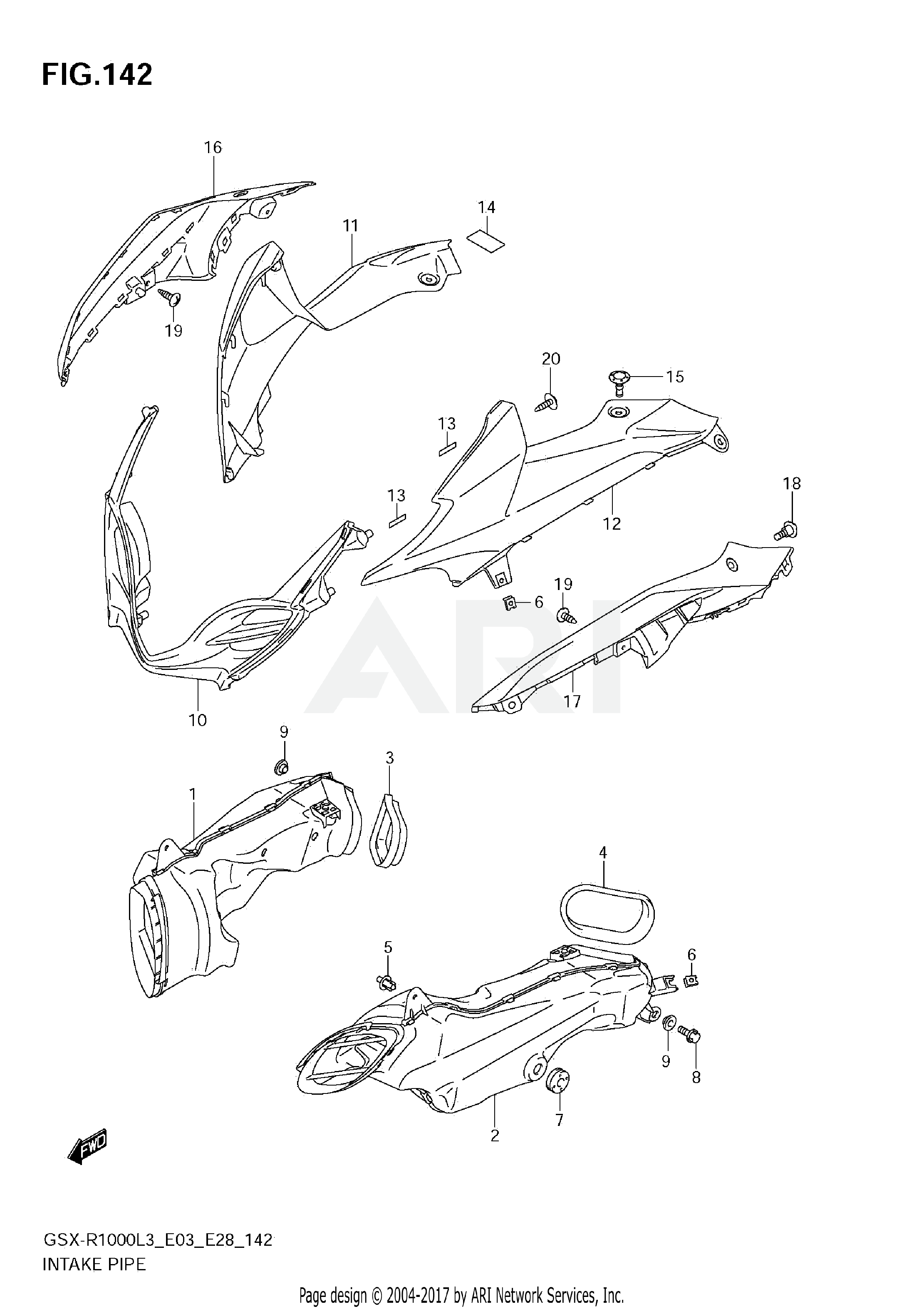 INTAKE PIPE (GSX-R1000L3 E03)