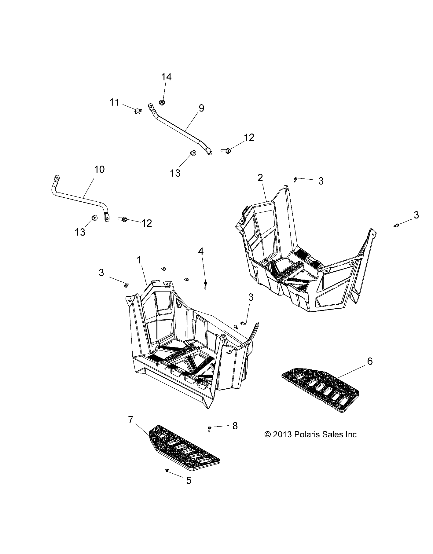 BODY, FOOTWELLS - A18SVA85B5 (49ATVFOOTWELL14850SCRAM)