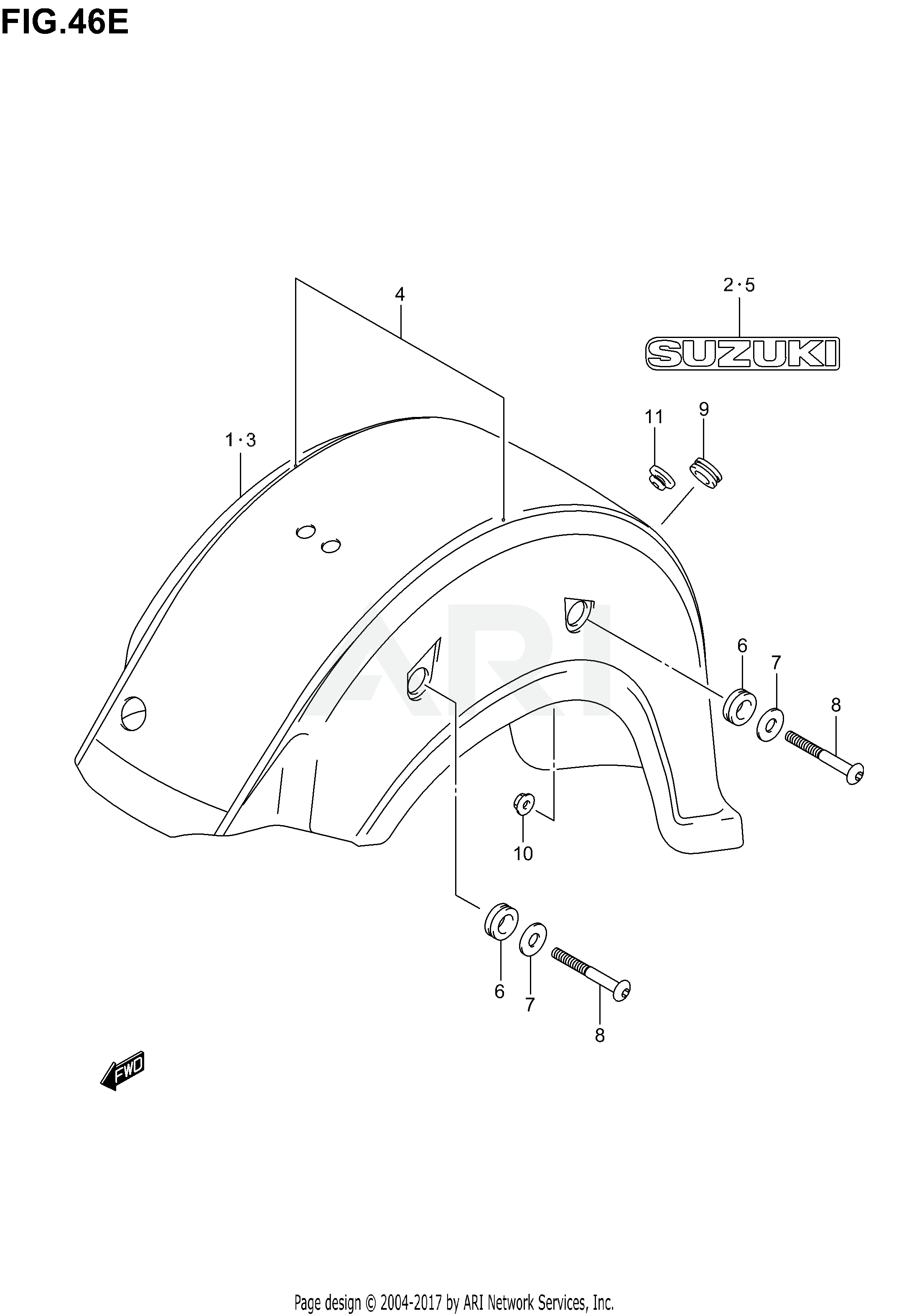 REAR FENDER (MODEL K5)