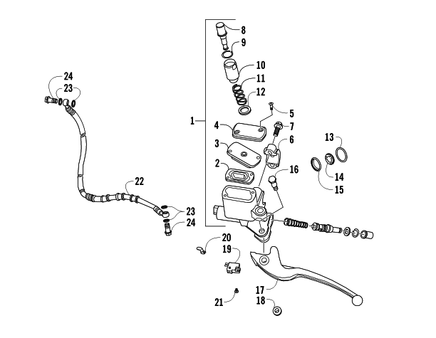 HYDRAULIC HAND BRAKE ASSEMBLY