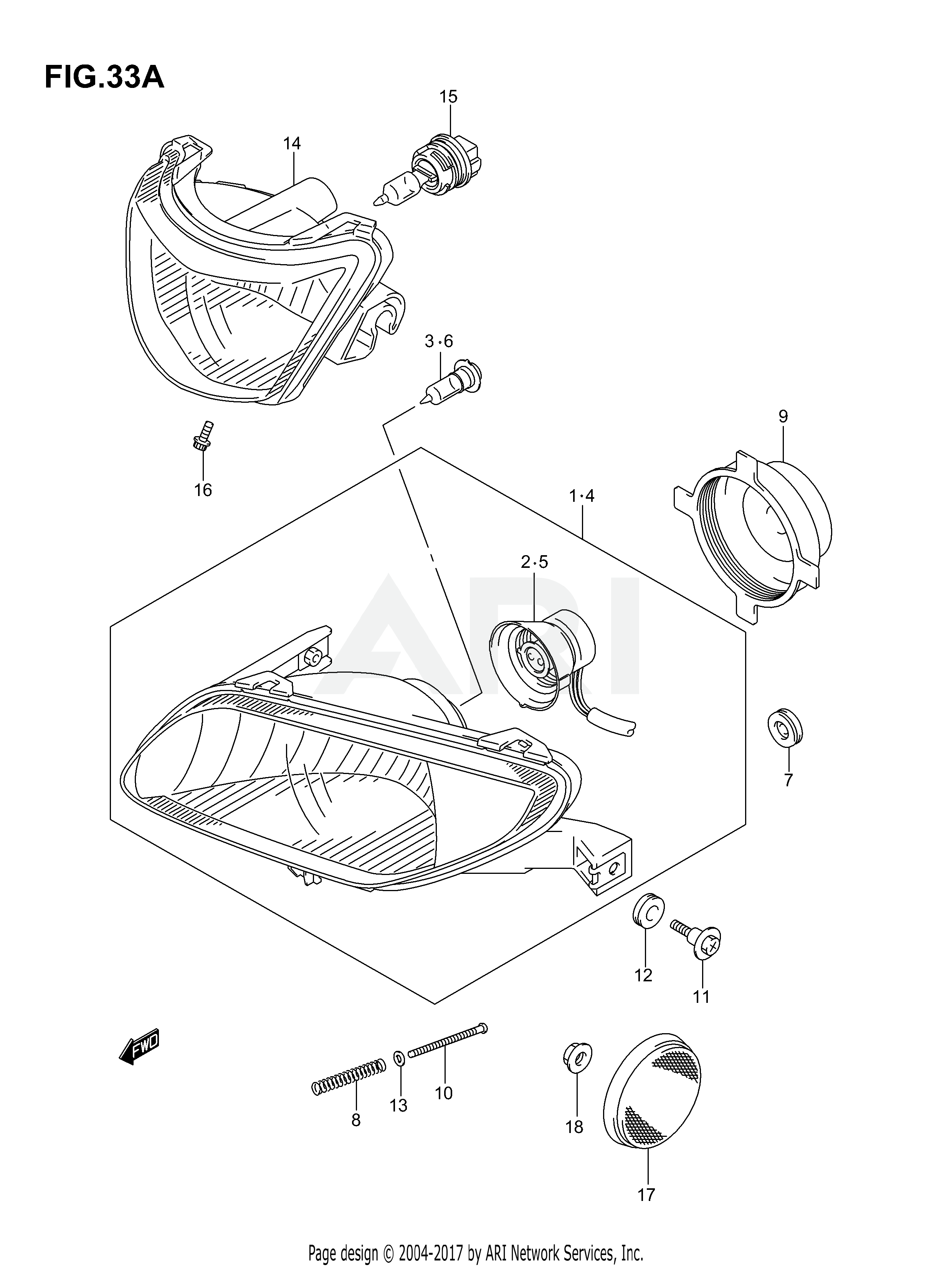 HEADLAMP (MODEL K6 F.NO.5SAAP41A 67110001%)