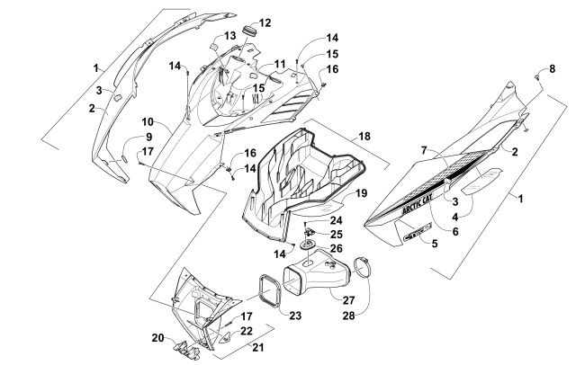 HOOD AND AIR INTAKE ASSEMBLY