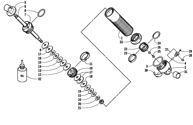 REAR SUSPENSION FRONT ARM SHOCK ABSORBER