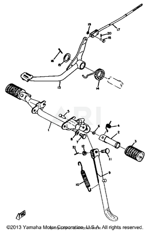 STAND, FOOTREST & REAR BRAKE PEDAL