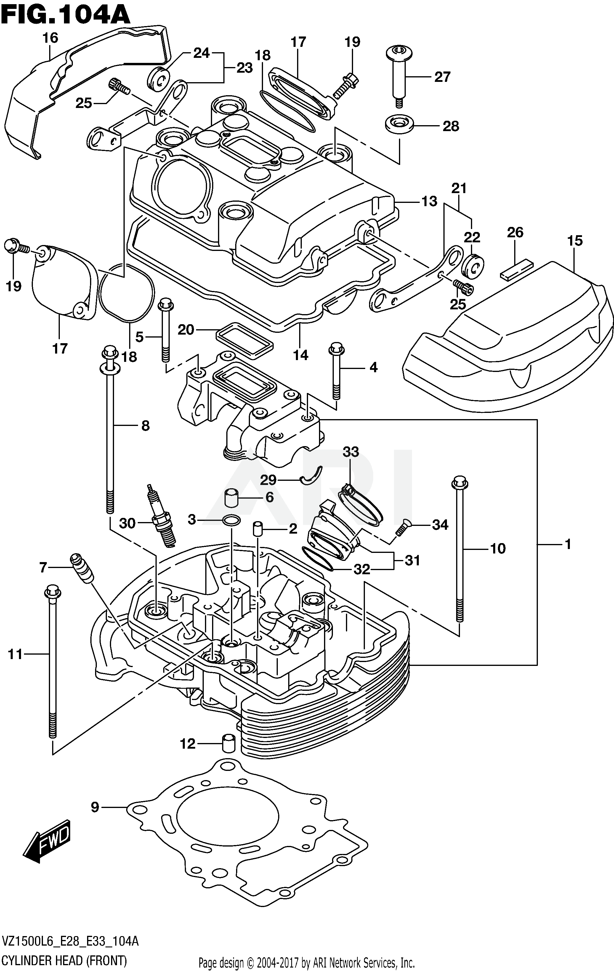 CYLINDER HEAD (FRONT)