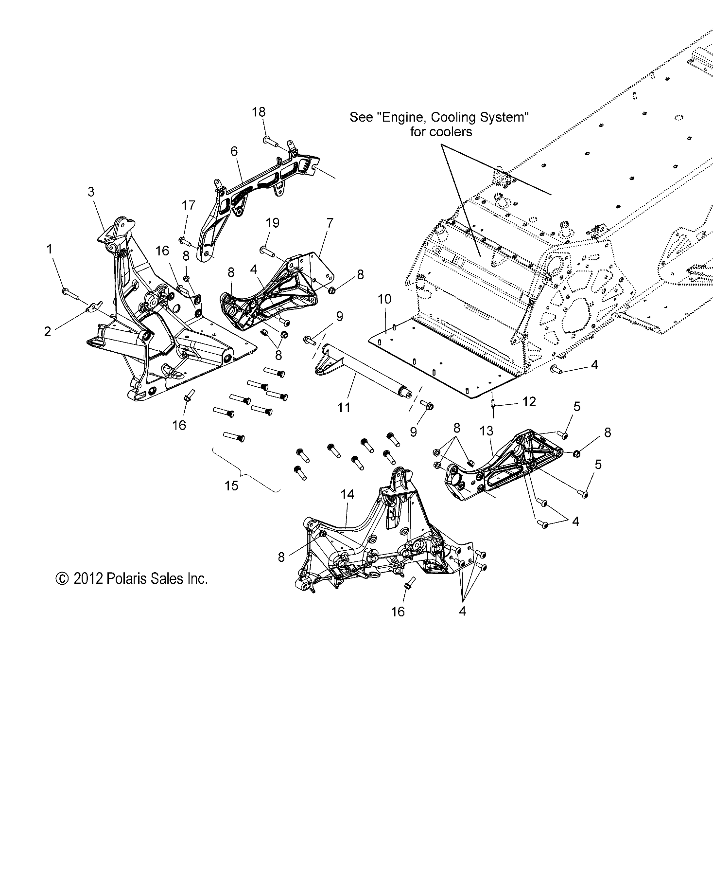 CHASSIS, BULKHEAD ASM. - S14BR8GSA/GSL (49SNOWCHASSISFRT13600RUSH)