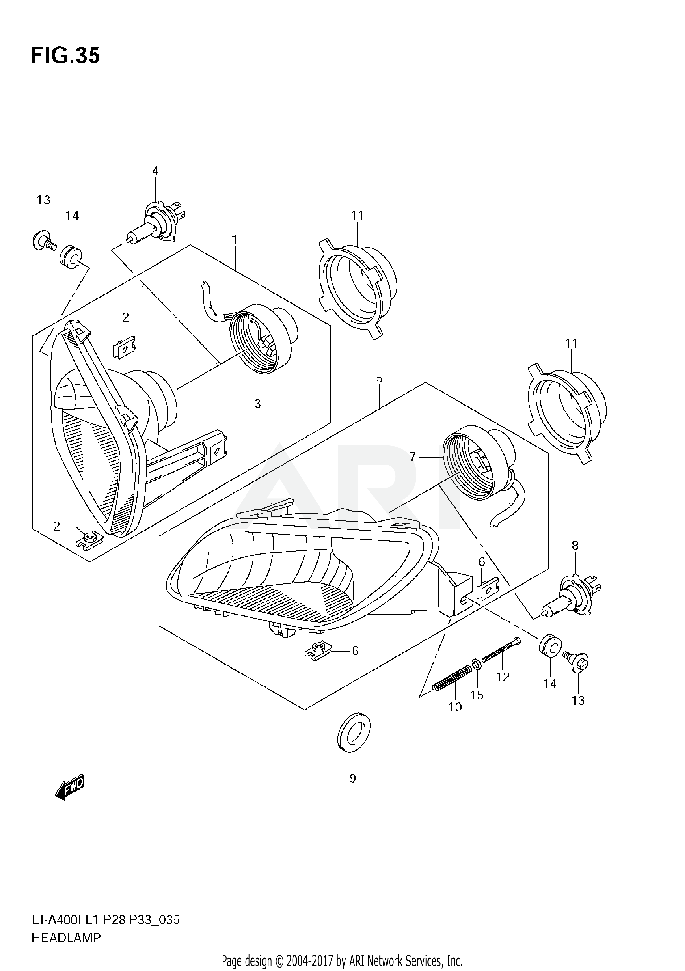 HEADLAMP (LT-A400FL1 E33)