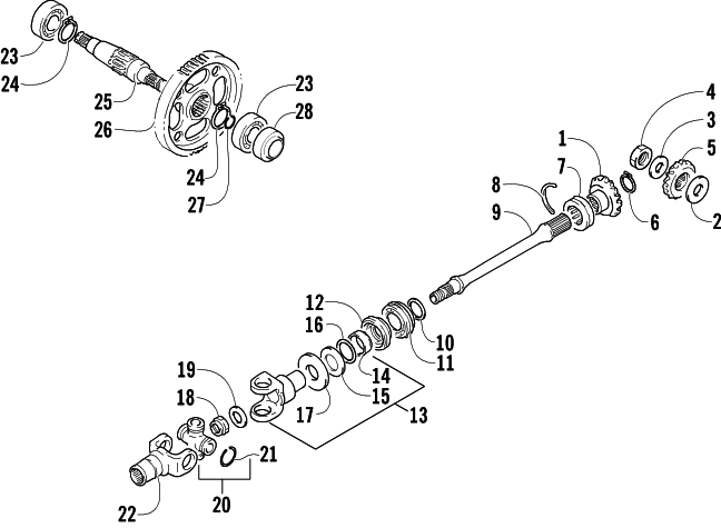 SECONDARY GEAR/OUTPUT SHAFT ASSEMBLY