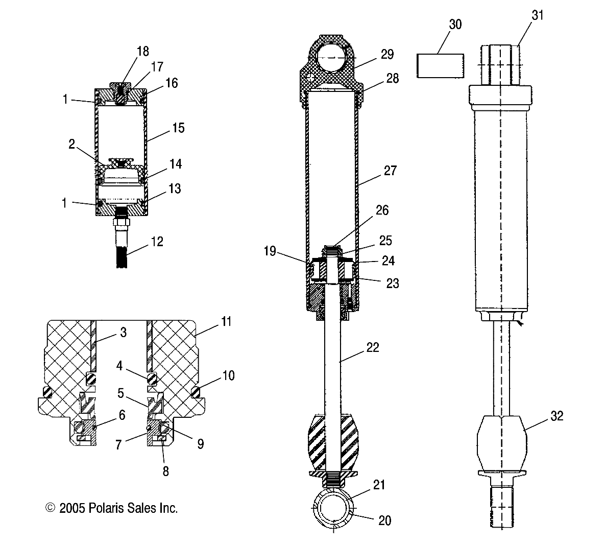 SHOCK, REAR TRACK (M-10)(7043190) - S06PD7ES/FS (4997339733D07)