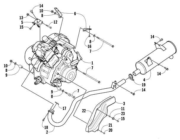 ENGINE AND EXHAUST