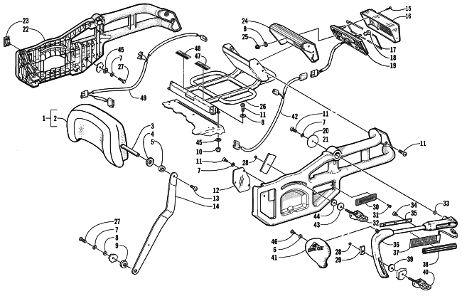 BACKREST AND TAILLIGHT ASSEMBLY