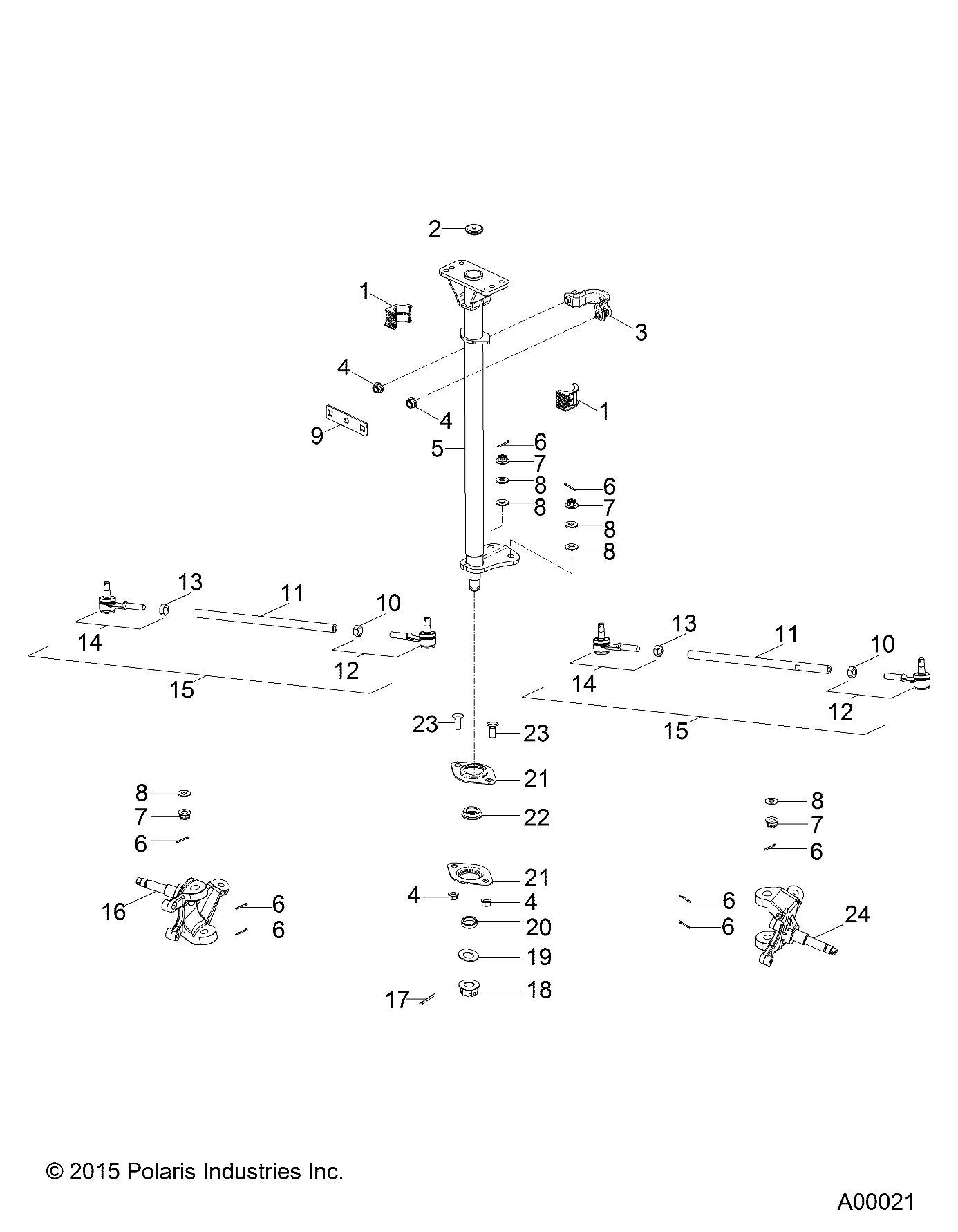 STEERING, STEERING POST and TIE RODS - A16YAP20AF (A00021)