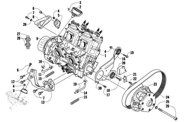 ENGINE AND RELATED PARTS