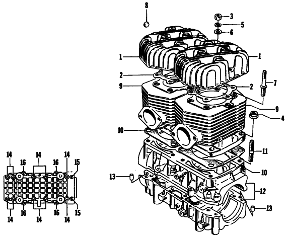 CRANKCASE AND CYLINDER