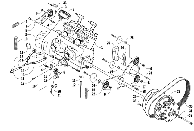 ENGINE AND RELATED PARTS