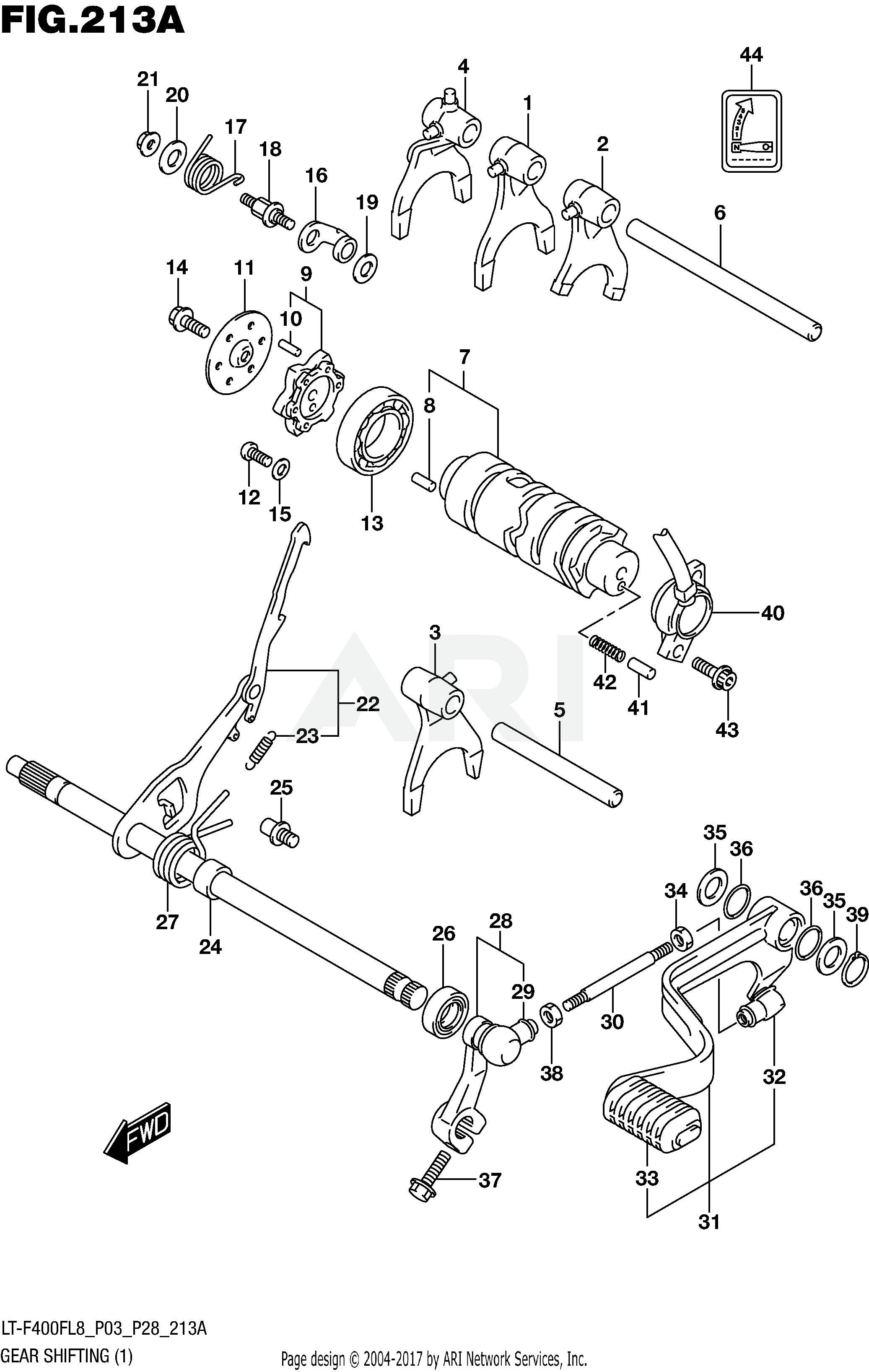 GEAR SHIFTING (1) (LT-F400FL8 P03)