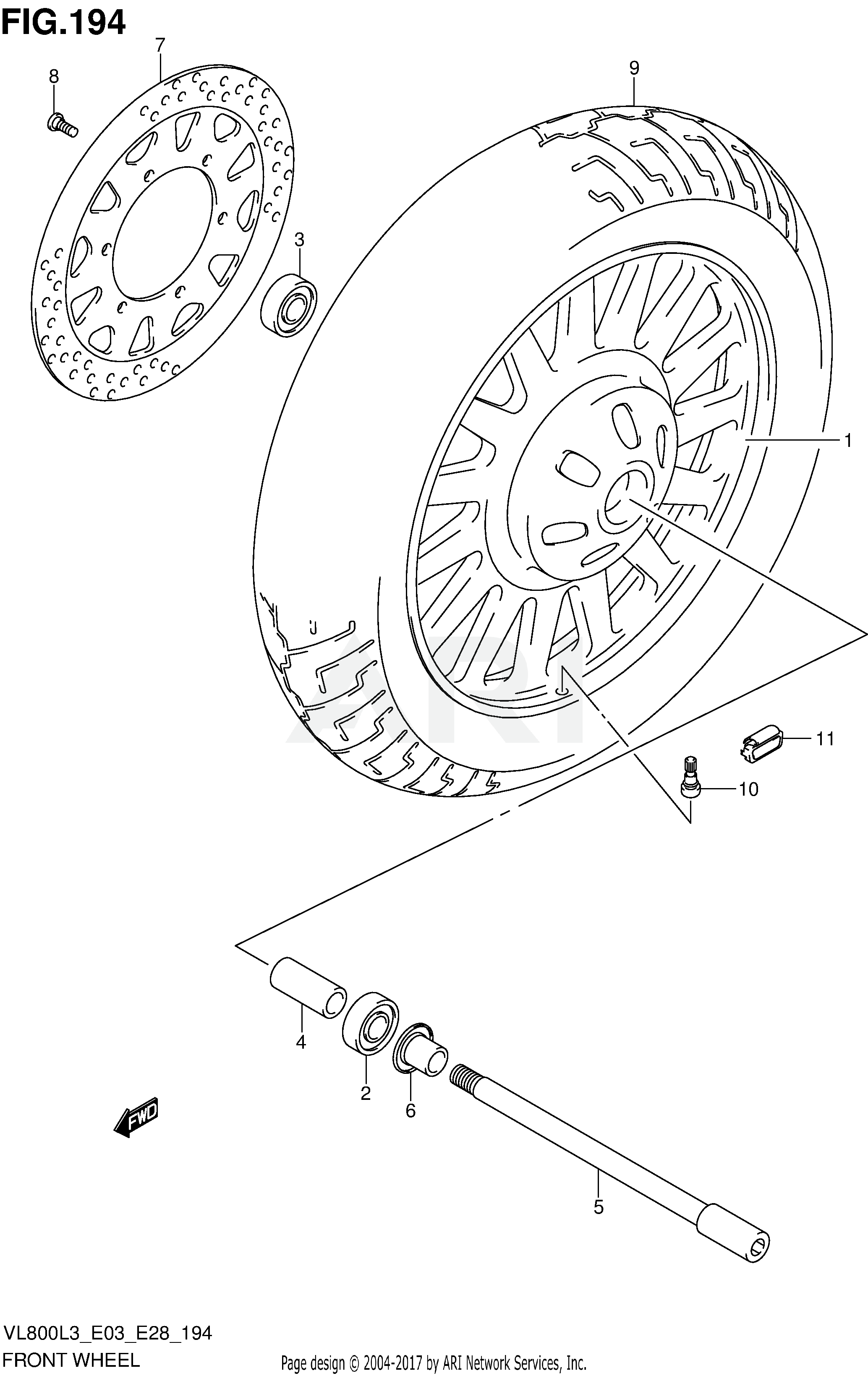 FRONT WHEEL (VL800CL3 E03)