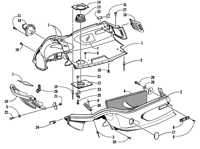 BELLY PAN AND FRONT BUMPER ASSEMBLY